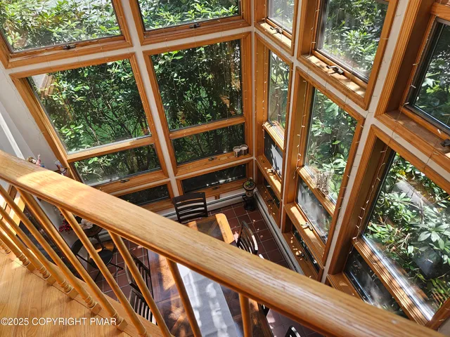 a view of an outdoor space with seating area