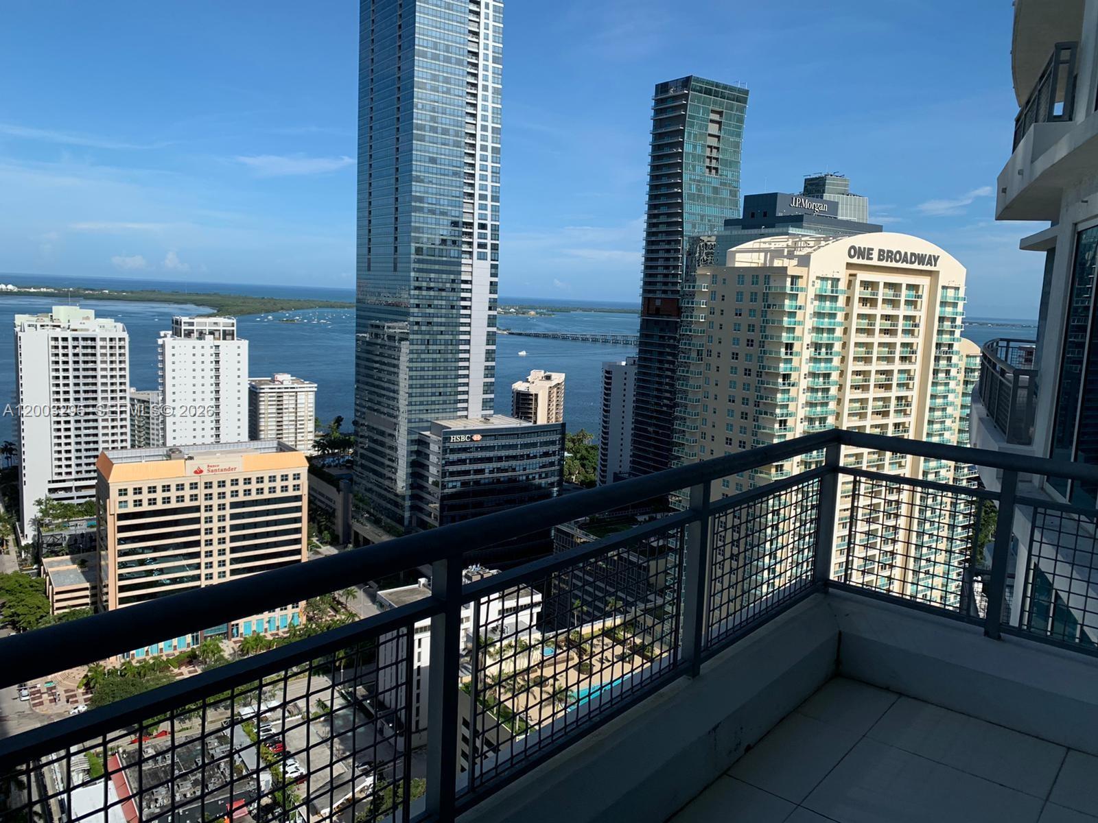 60 Southwest 13th Street, Unit 3202 Miami, FL 33130 - Photo 11 of 13 a view of balcony with wooden floor