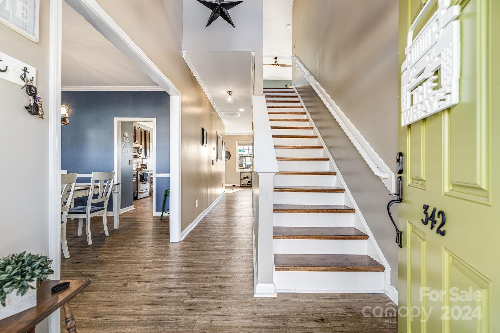 342 West Swift Creek Road Fletcher, NC 28732 - Photo 7 of 44 a view of entryway and hall with wooden floor