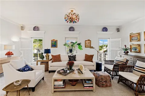 a living room with furniture and a couch