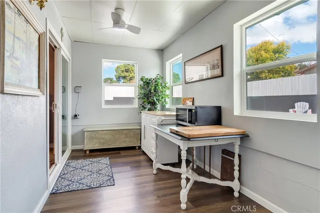 a room with furniture and a window