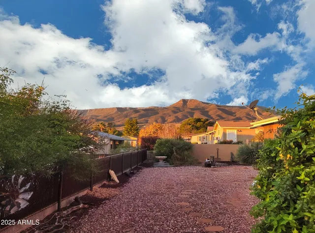 a view of a terrace with a yard