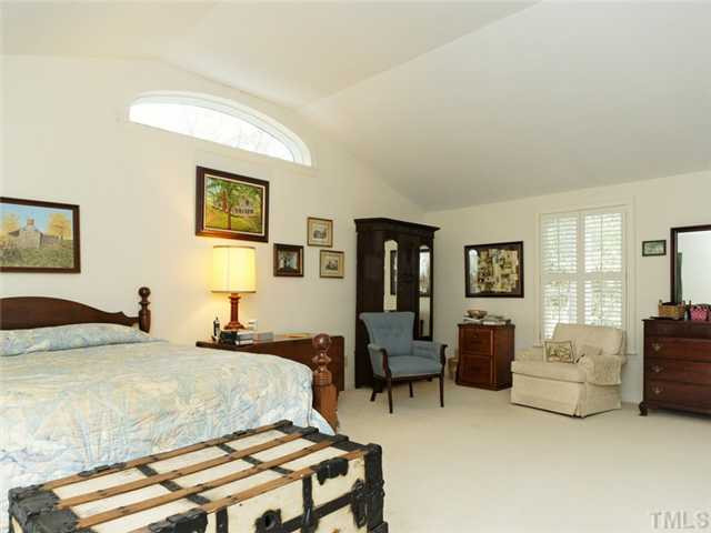 4413 Pitt Street Raleigh, NC 27609 - Photo 17 of 25 a bedroom with a bed and furniture