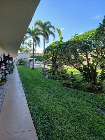 a view of a backyard