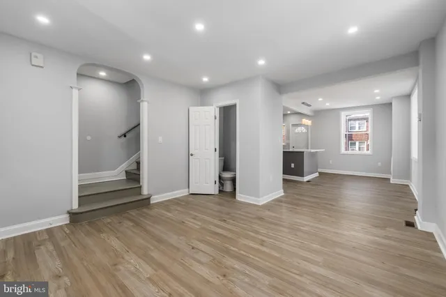 wooden floor in an empty room with wooden floor