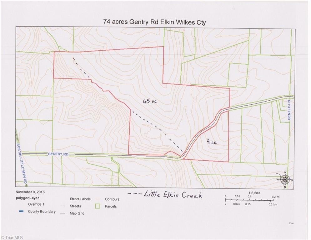 0 Gentry Road Elkin, NC 28621 - Photo 30 of 30 Little Elkin Creek flows from the Northwest end of the property to the Southeast end of the property on Gentry Rd.