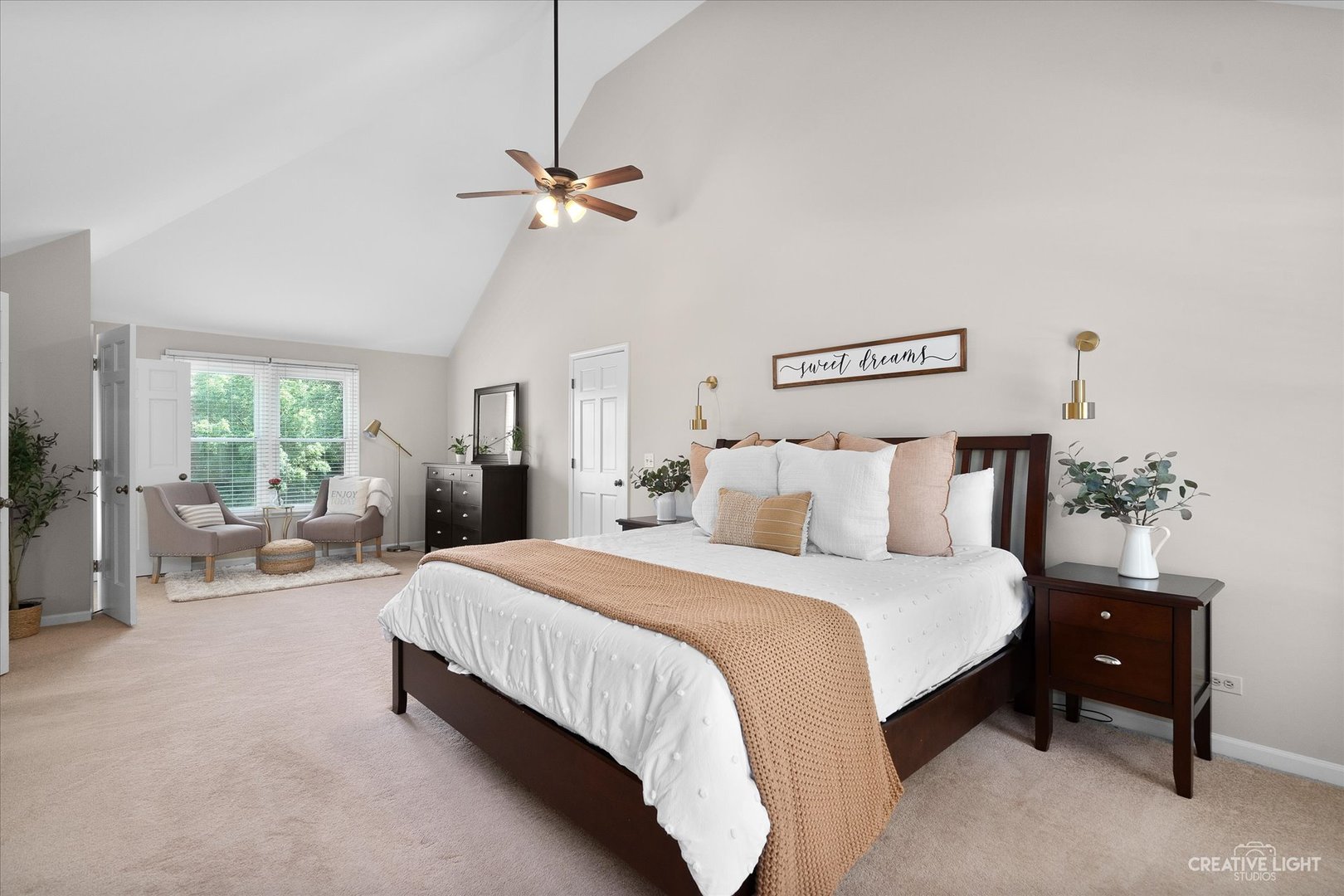 409 Flock Avenue Naperville, IL 60565 - Photo 20 of 48 a bedroom with bed and a chandelier