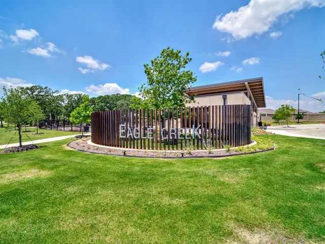 a view of a garden with a slide