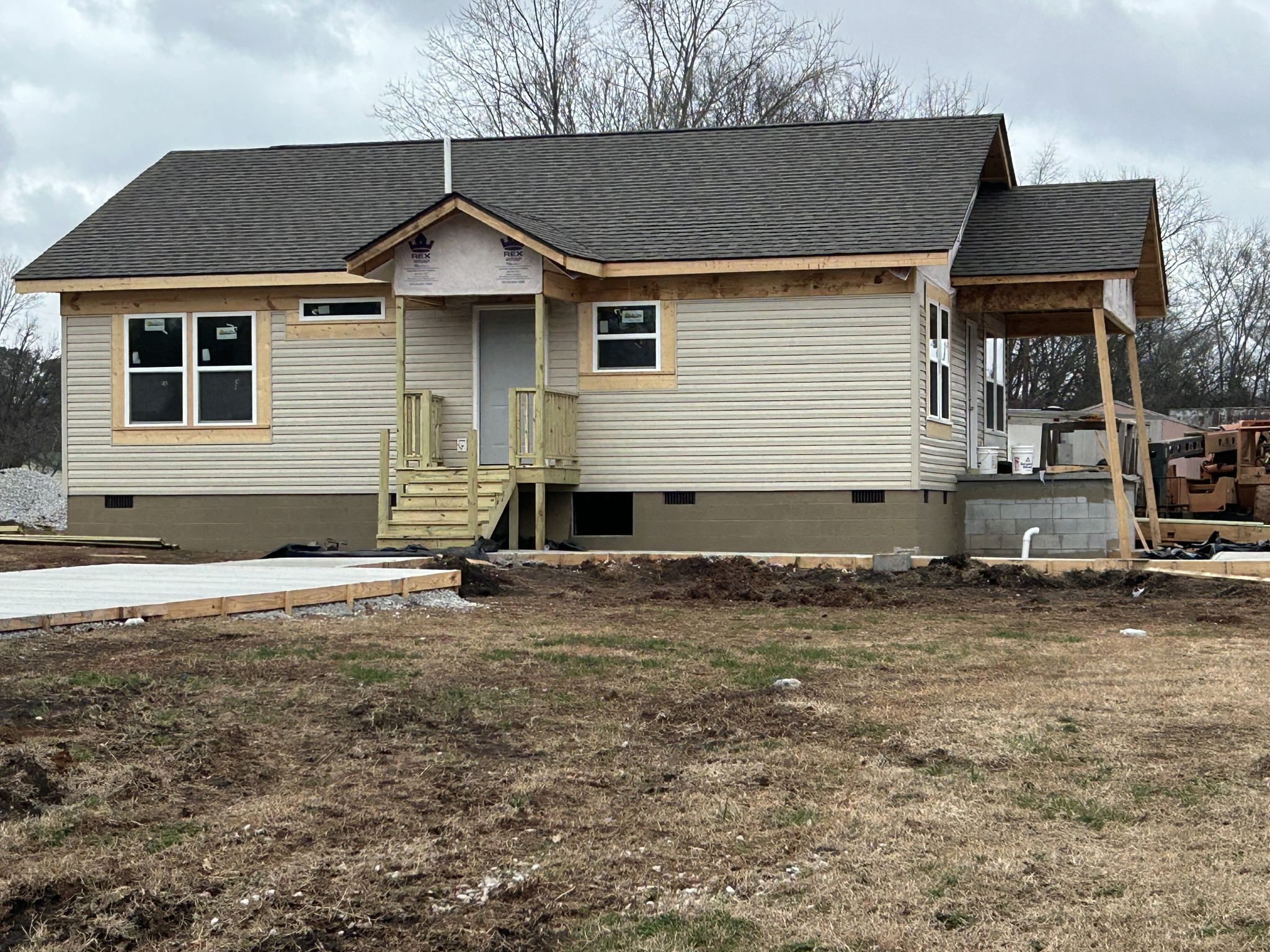 a backyard of a house