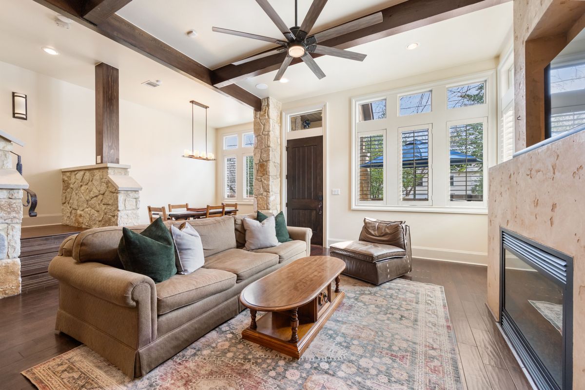 2002 Kinney Avenue, Unit A Austin, TX 78704 - Photo 6 of 26 a living room with furniture and a fireplace