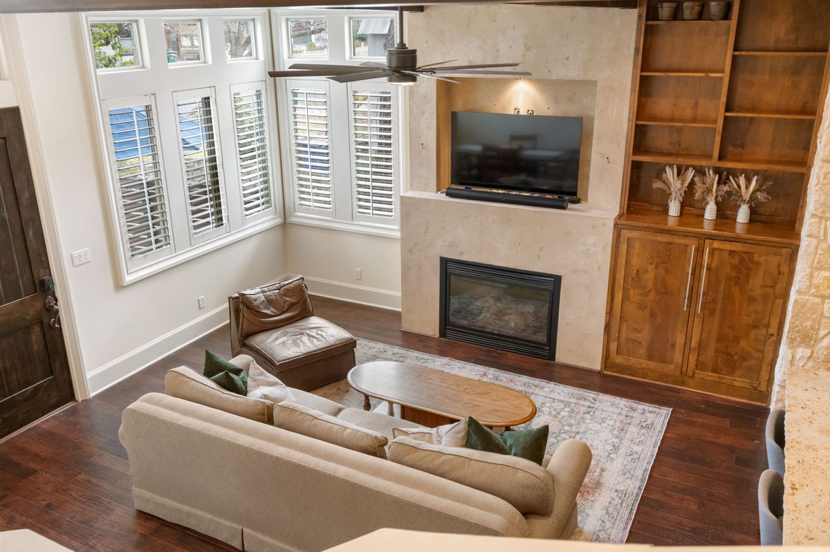 2002 Kinney Avenue, Unit A Austin, TX 78704 - Photo 7 of 26 a living room with furniture and a flat screen tv