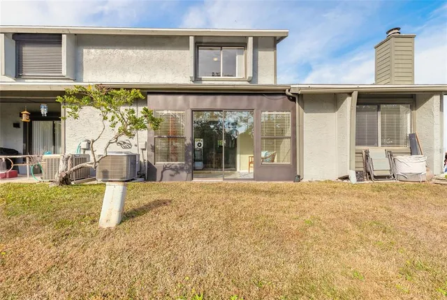 front view of a building with a street