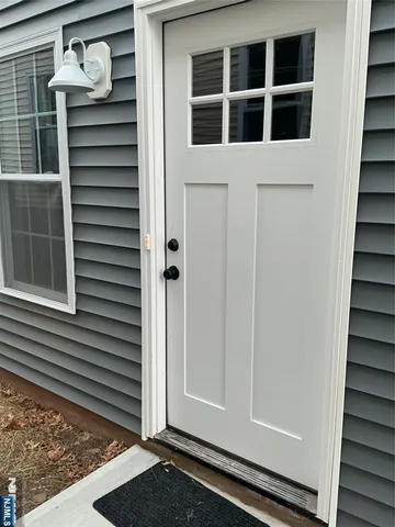 a view of front door of house