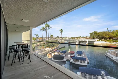 a view of a lake from a balcony