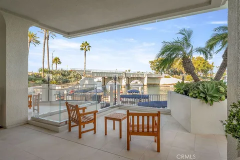 a view of a city from a dining room