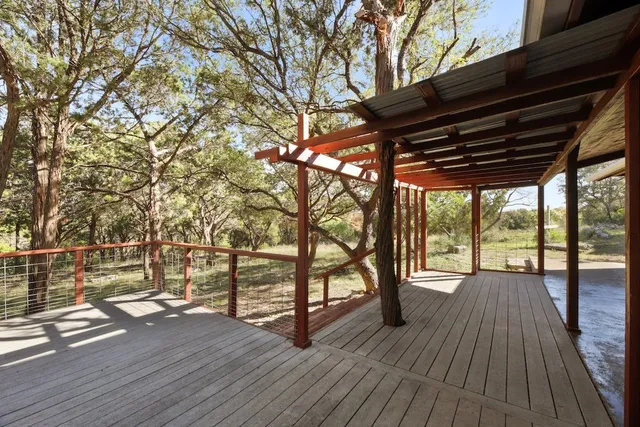 a view of outdoor space with wooden floor and outdoor space
