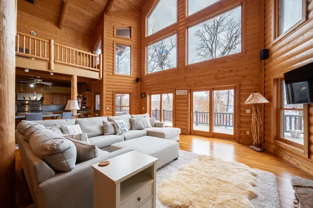 a view of a porch with furniture