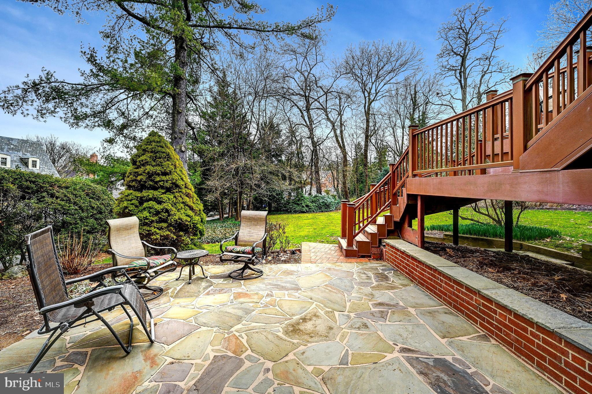 303 Overhill Road Baltimore, MD 21210 - Photo 24 of 45 Down the steps to the flagstone patio.