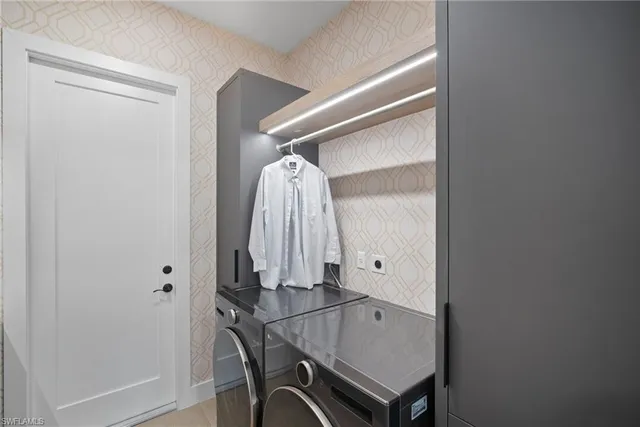 a view of a hallway with entryway