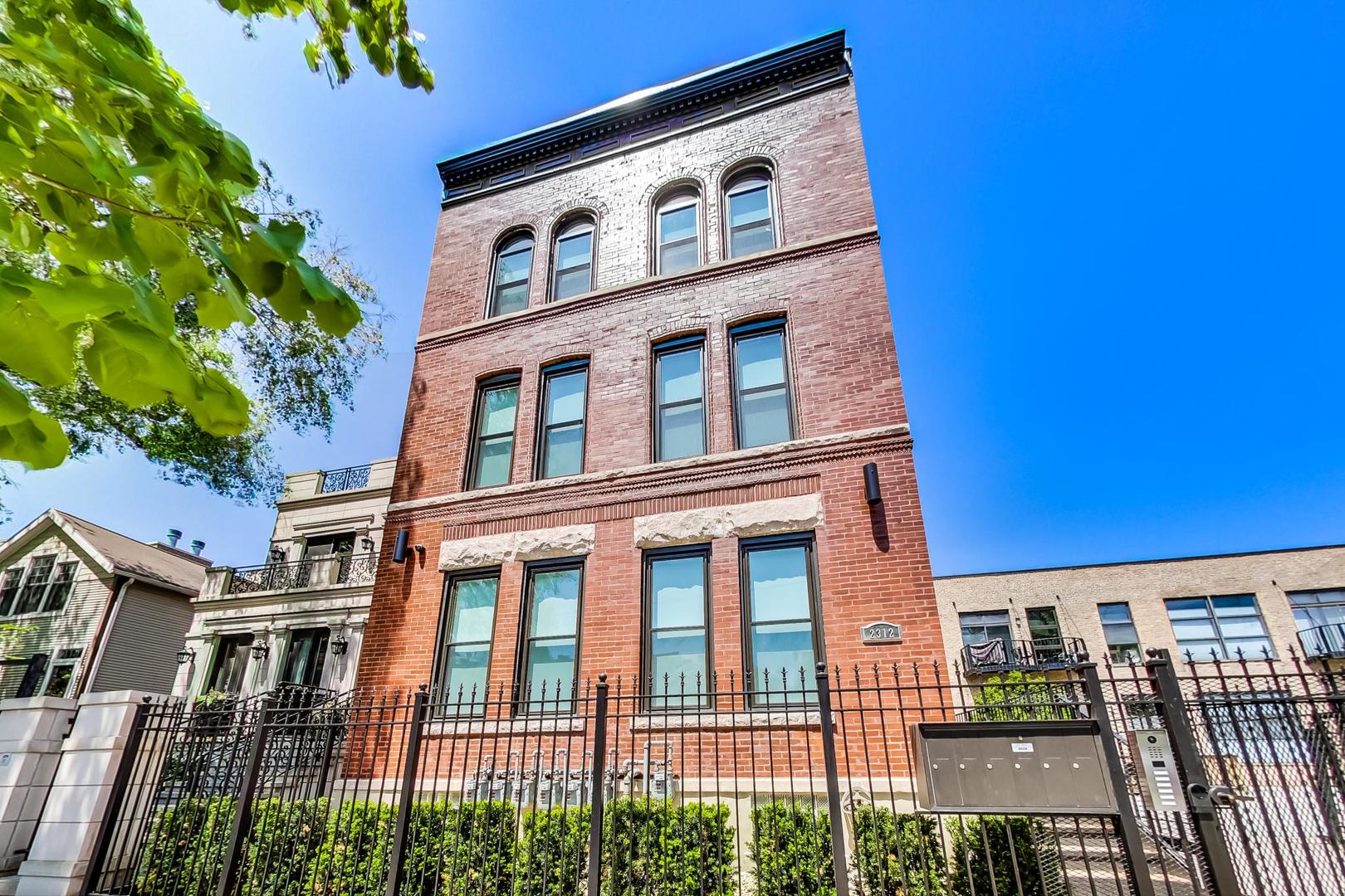 a front view of a building