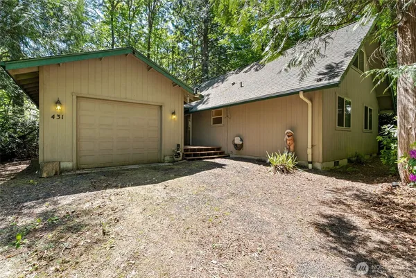 a backyard of a house