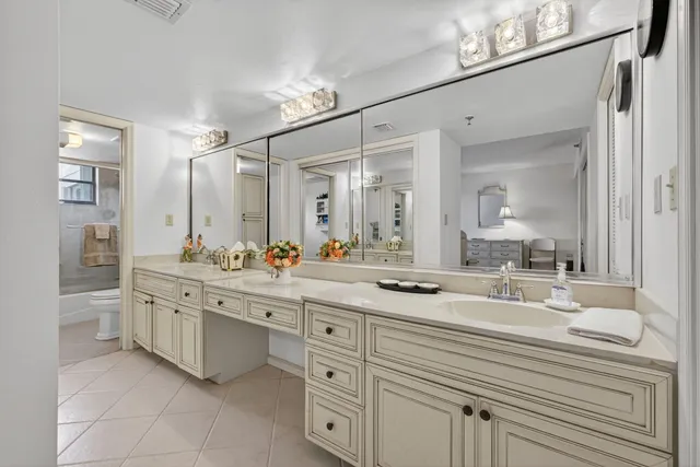 an aerial view of a house with a garden and lake view