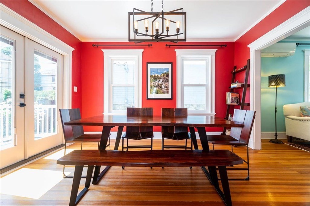 6 Malverna Road Boston, MA 02131 - Photo 6 of 29 a view of a dining room with furniture window and wooden floor