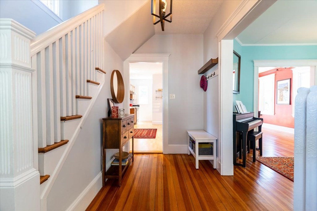 6 Malverna Road Boston, MA 02131 - Photo 9 of 29 a view of entryway with wooden floor