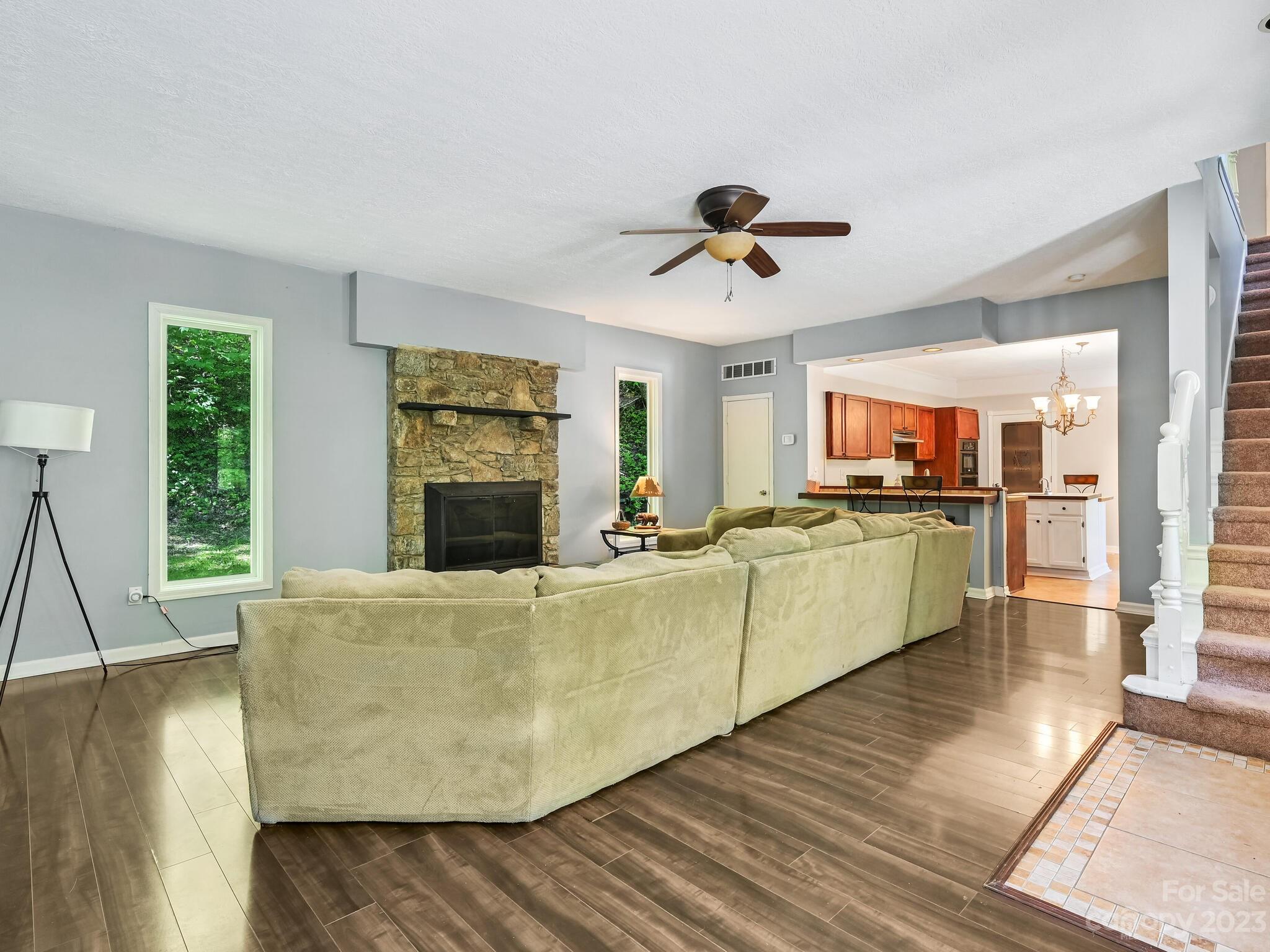 843 North Fork Road Barnardsville, NC 28709 - Photo 5 of 37 a living room with furniture and a large window