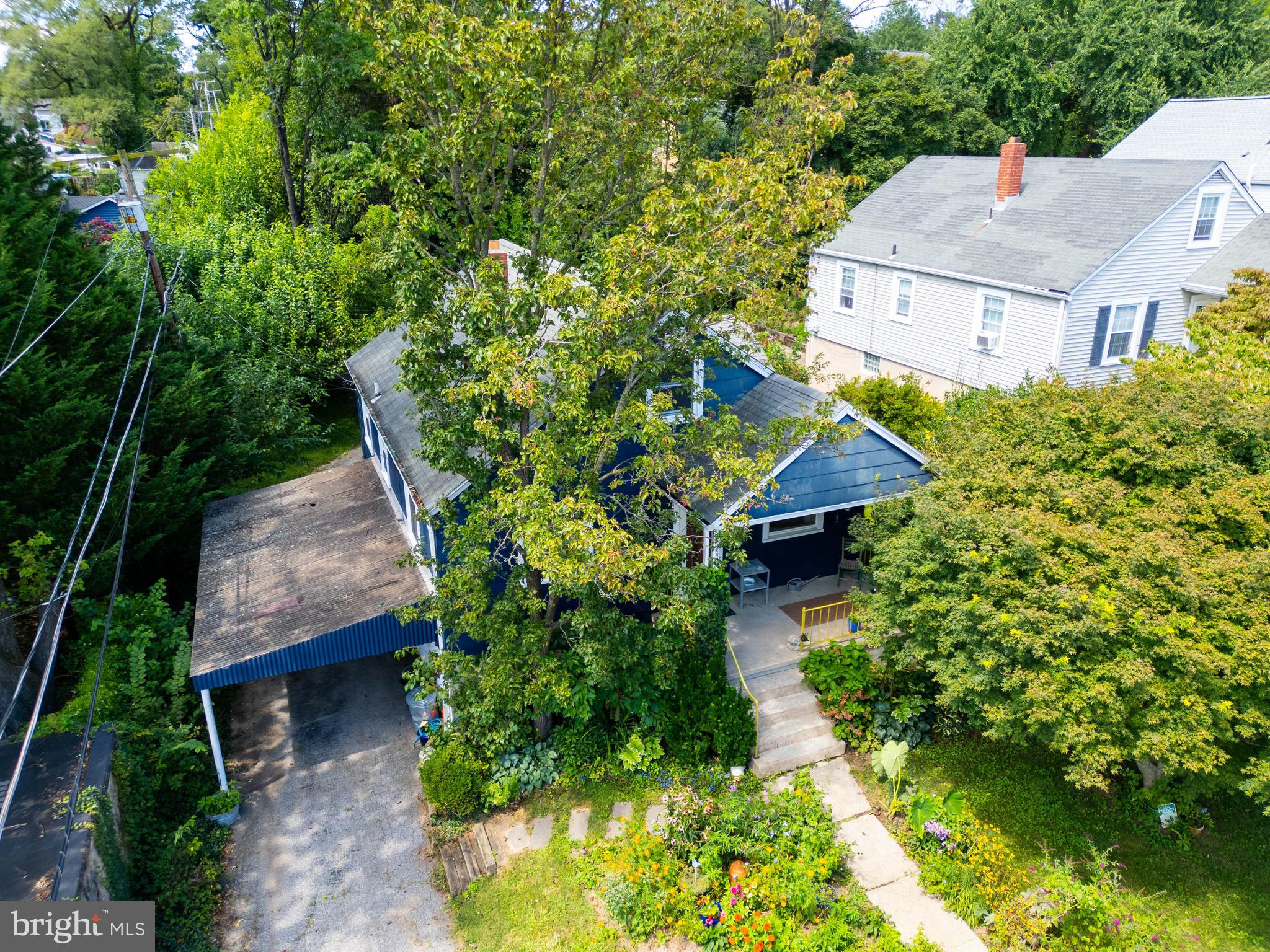 6400 Crestwood Road Baltimore, MD 21239 - Photo 2 of 39 an aerial view of a house with a yard potted plants and large tree