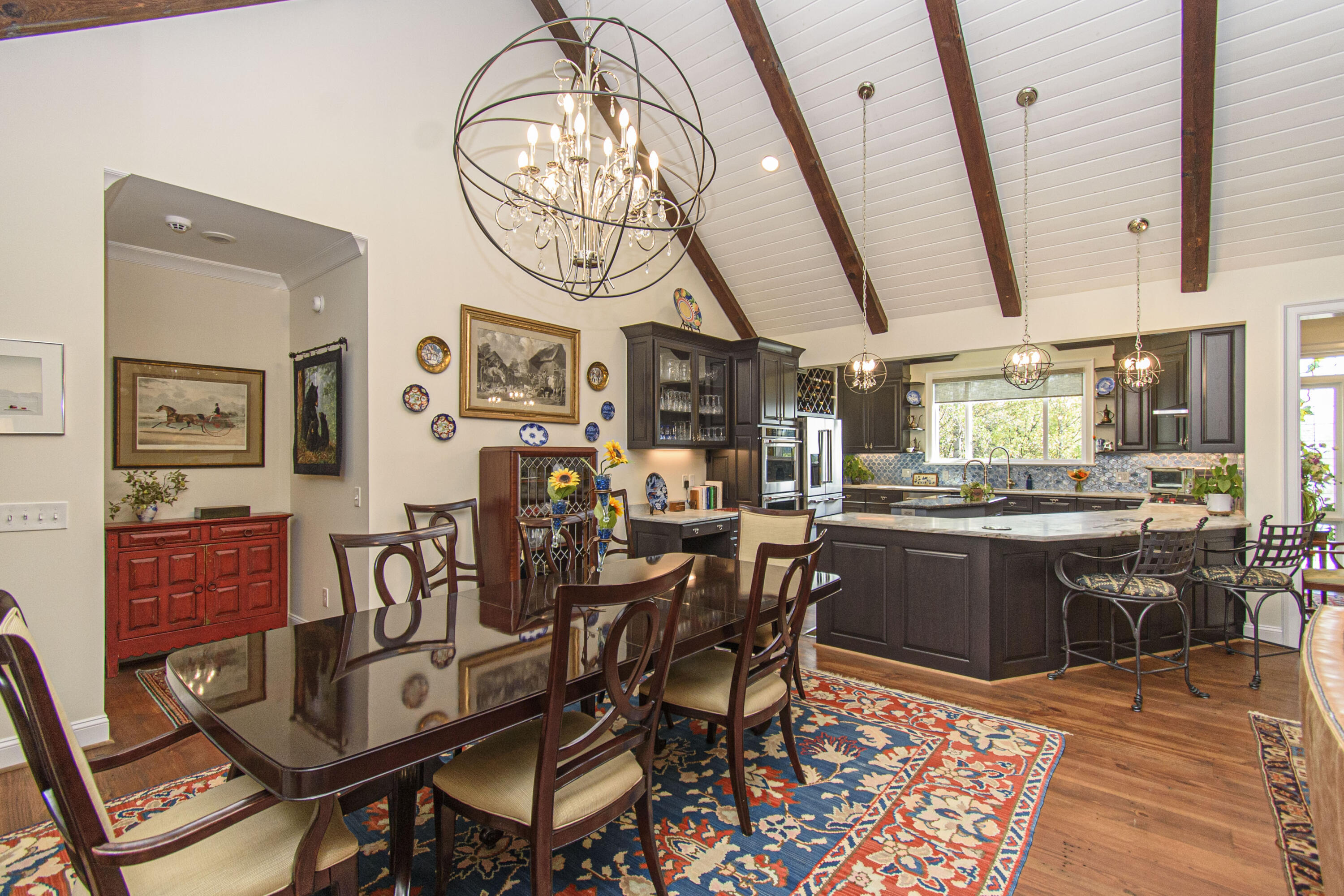 5600 Mt Tabor Road Blacksburg, VA 24060 - Photo 15 of 99 a view of a dining room with furniture window and wooden floor