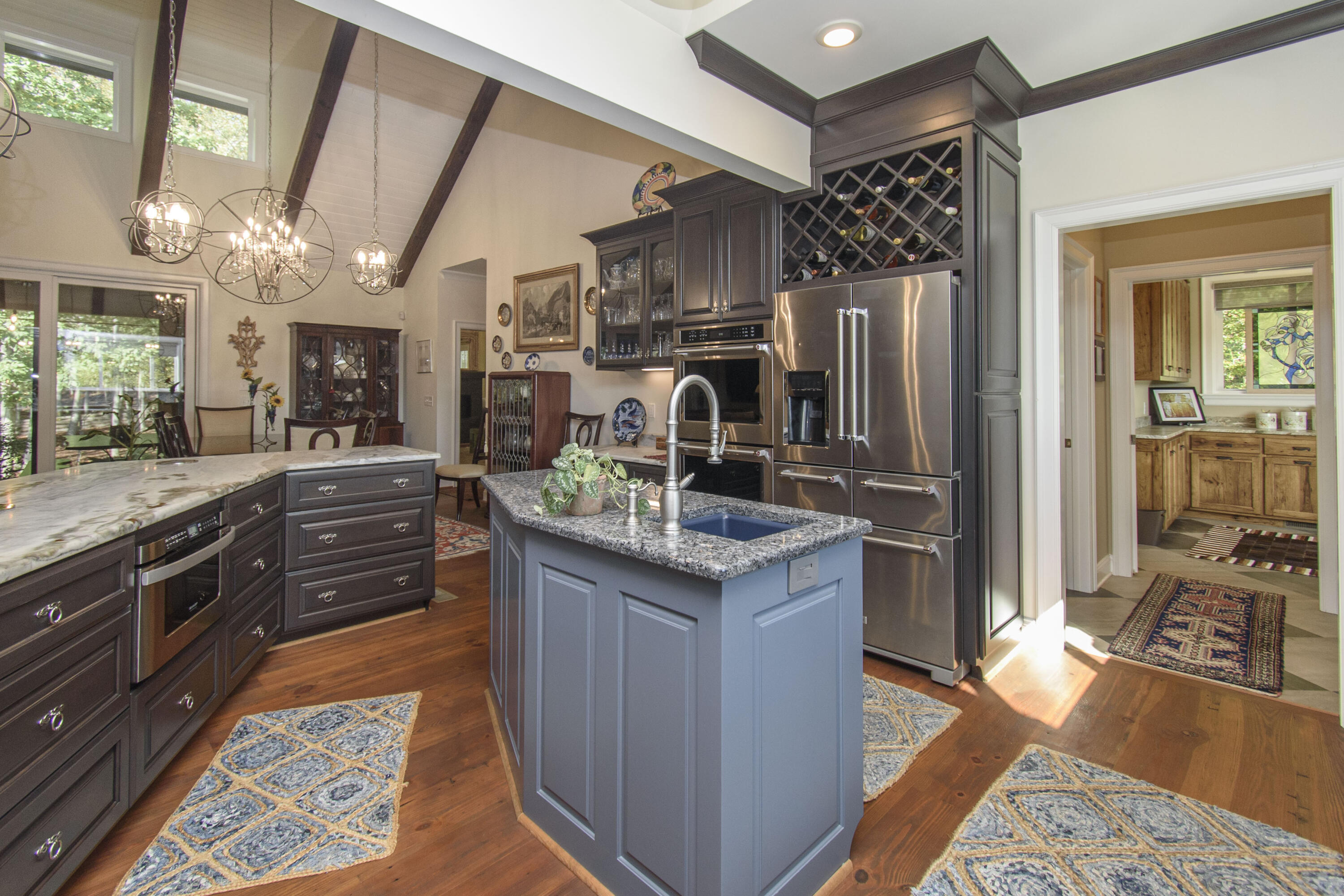 5600 Mt Tabor Road Blacksburg, VA 24060 - Photo 17 of 99 a kitchen with stainless steel appliances granite countertop a stove a sink and a refrigerator