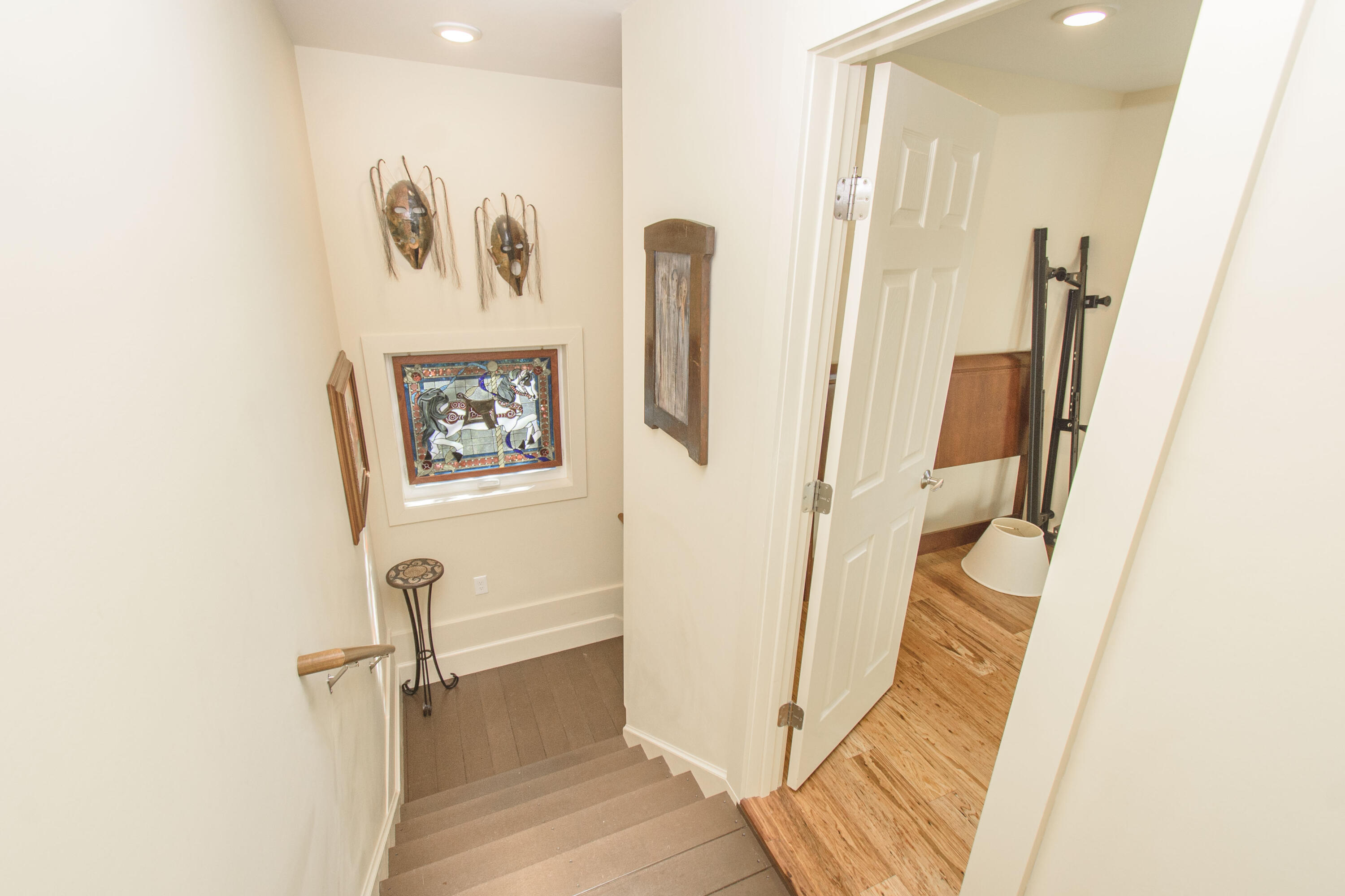 5600 Mt Tabor Road Blacksburg, VA 24060 - Photo 72 of 99 a view of a hallway with paintings on the wall