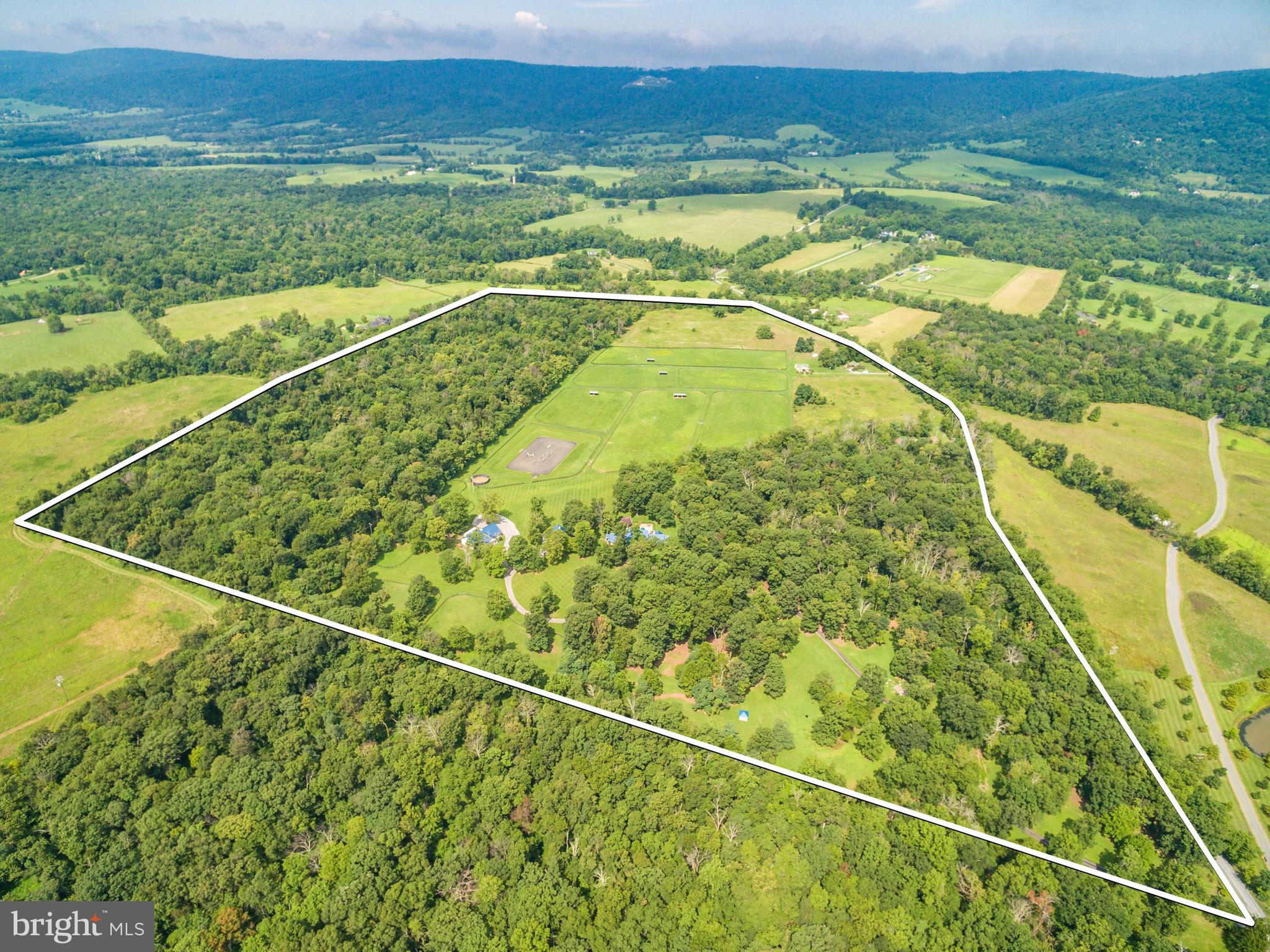 20022 Trappe Road Bluemont, VA 20135 - Photo 9 of 97 Aerial of Trappe Rd showing entire 94 Acre parcel