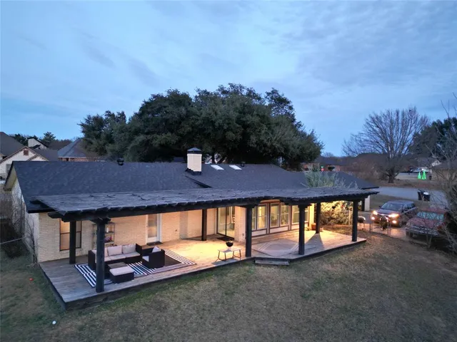 a view of outdoor space and porch