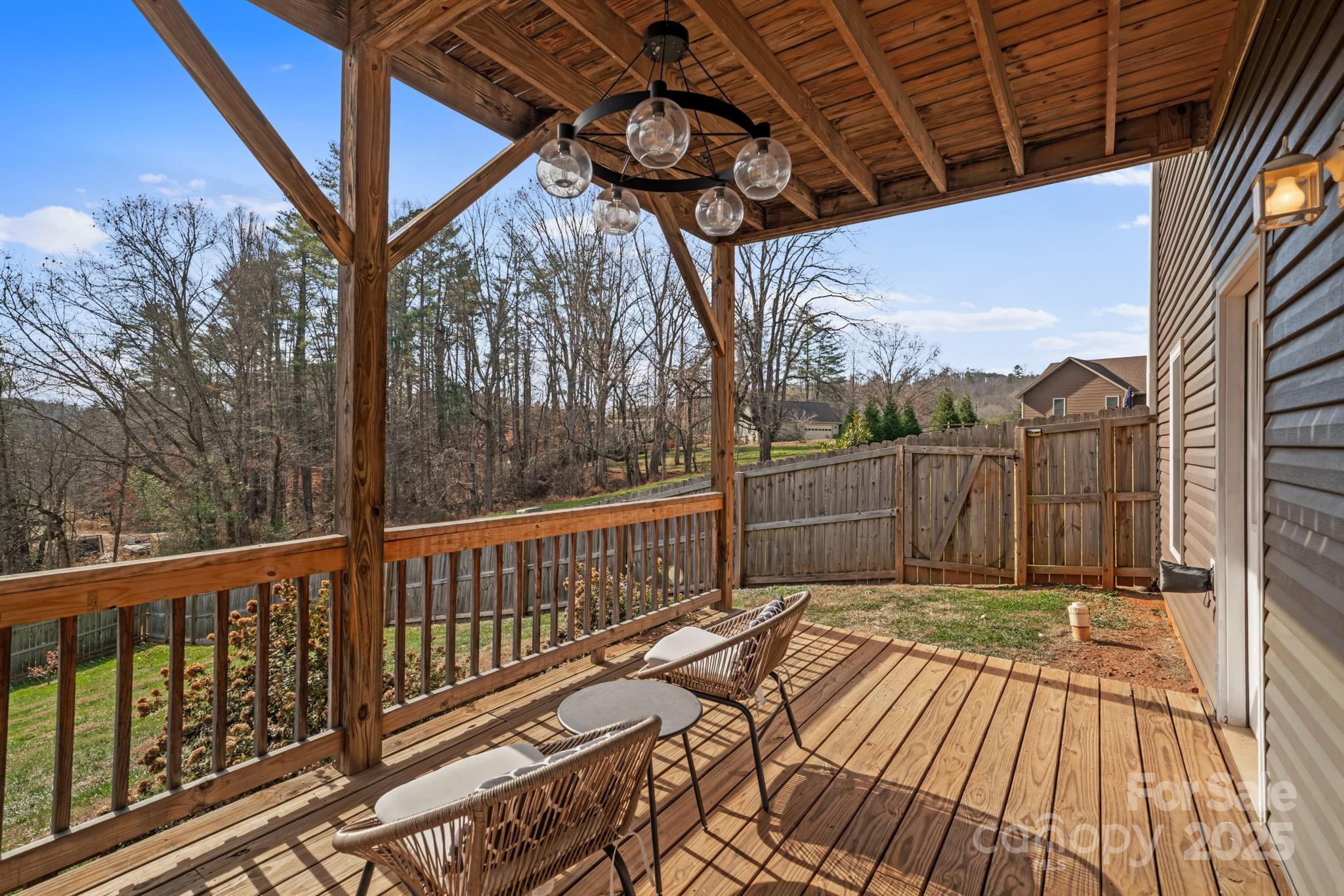 39 Curtis Miles Road Alexander, NC 28701 - Photo 32 of 37 a view of a wooden deck