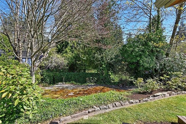a backyard of a house with lots of green space