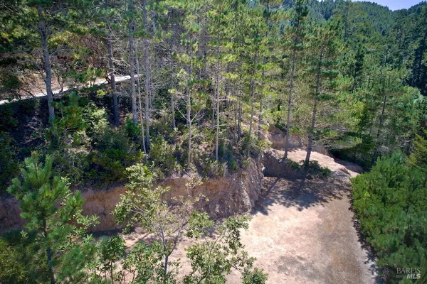 a view of a backyard of the house