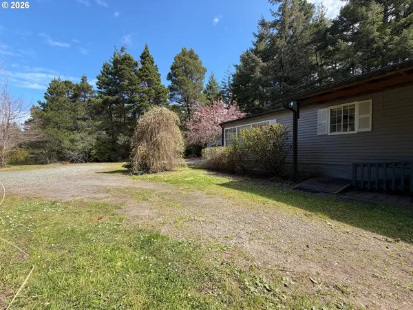 a view of a backyard