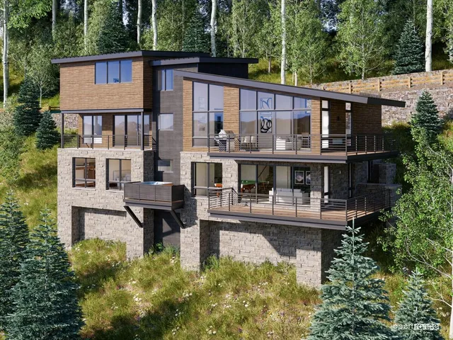 a house view with a garden space