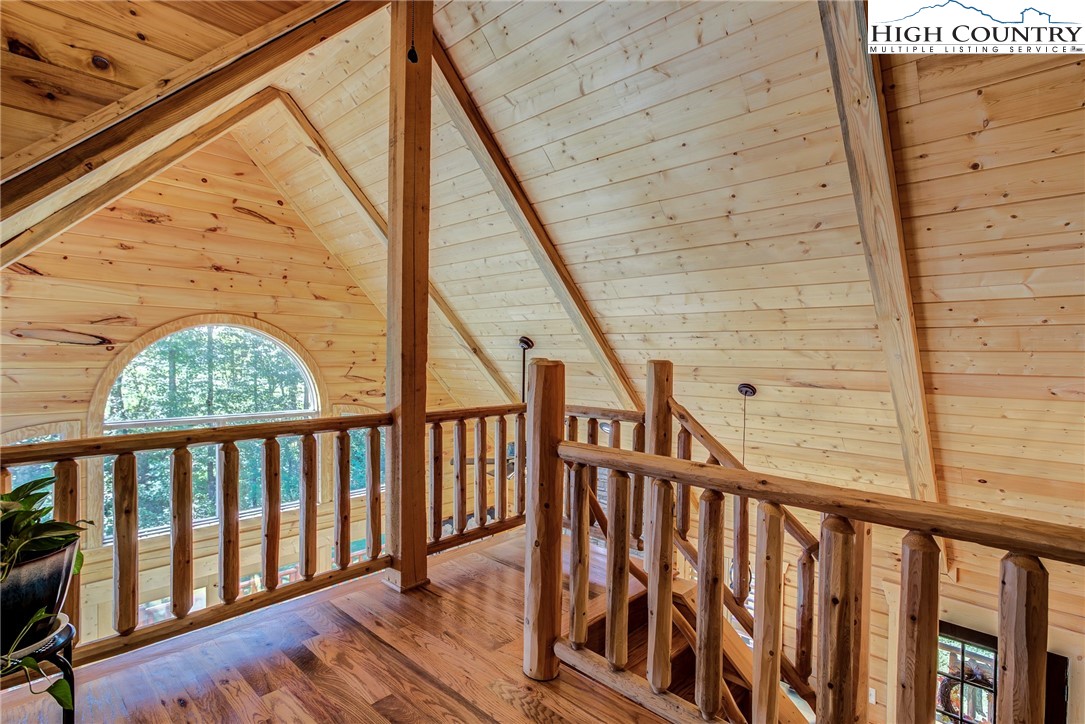 3460 South Center Church Road Thurmond, NC 28683 - Photo 41 of 50 a view of staircase with large window