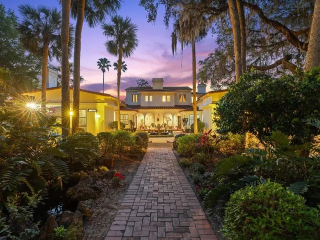 a view of a lake with a mountain in the background