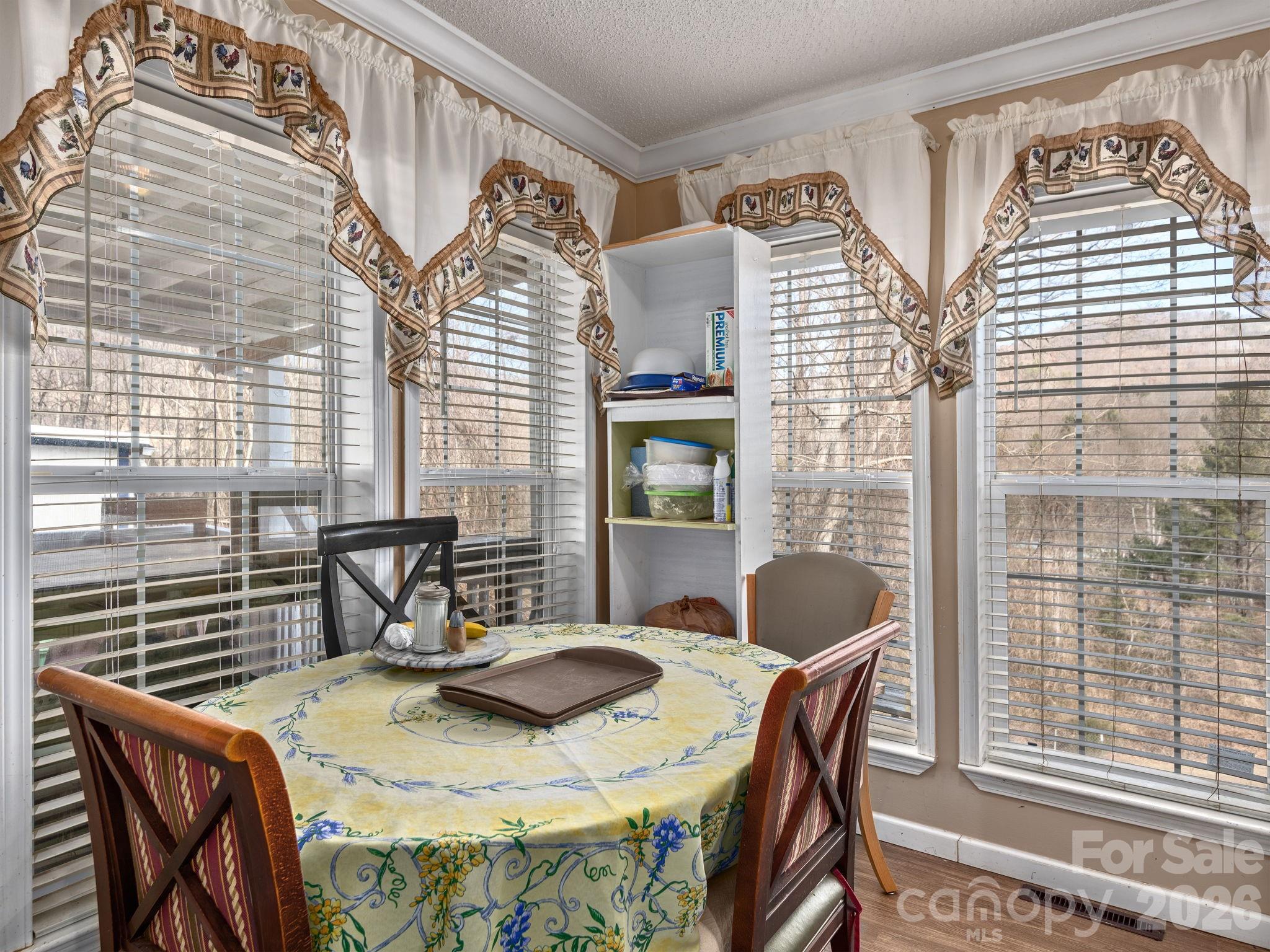 373 Starnes Cove Road Candler, NC 28715 - Photo 6 of 21 a view of a dining room with furniture and windows