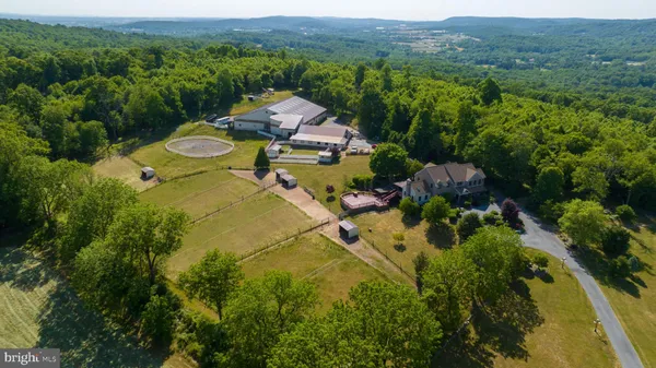 an aerial view of multiple house