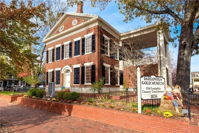 a front view of a building with street view