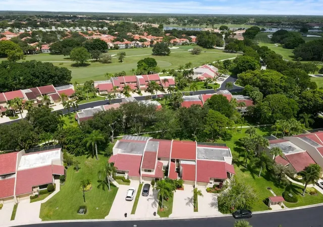 an aerial view of a residential houses
