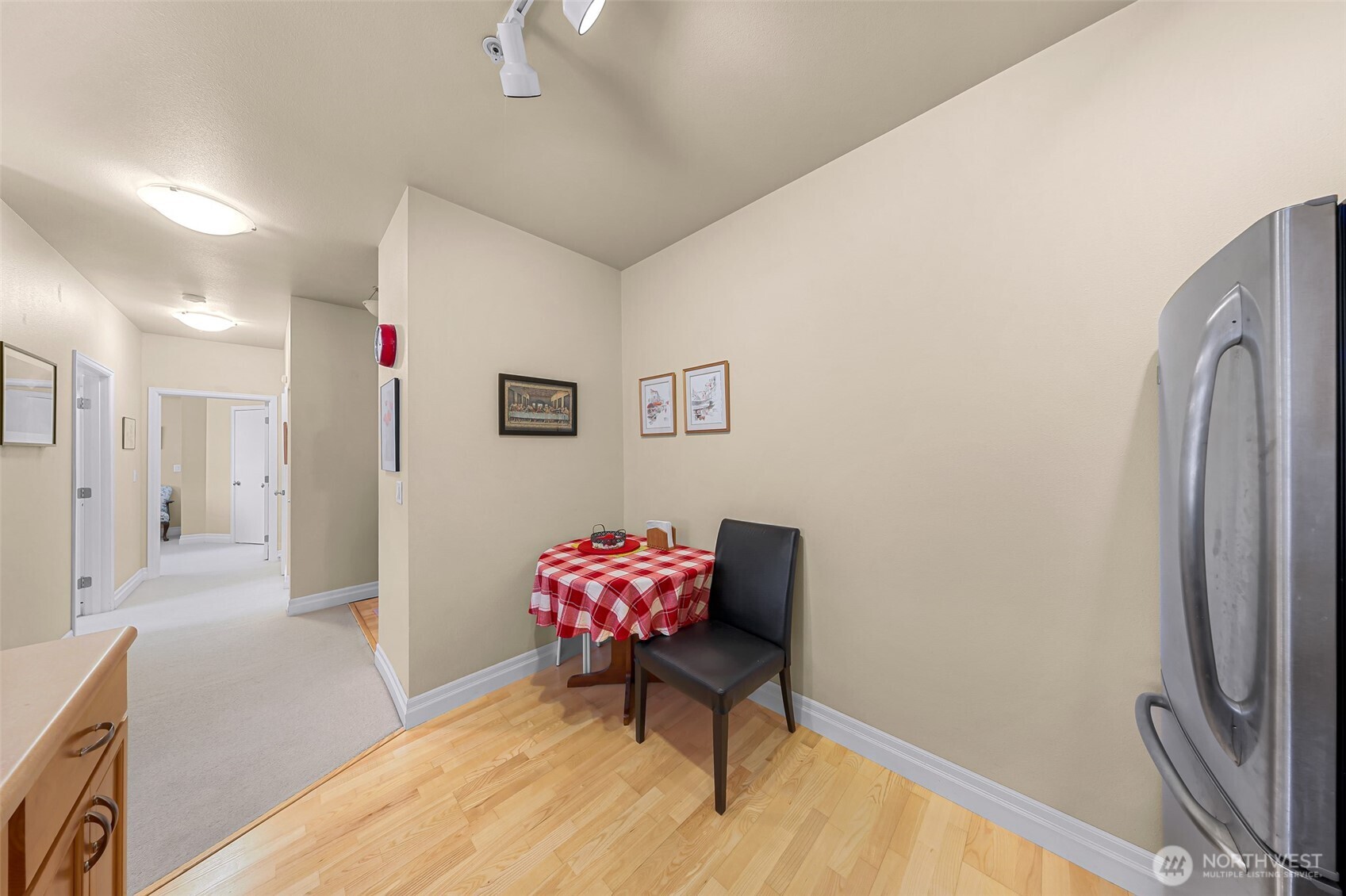 910 Harris Avenue, Unit 208 Bellingham, WA 98225 - Photo 14 of 33 a livingroom with furniture and a refrigerator