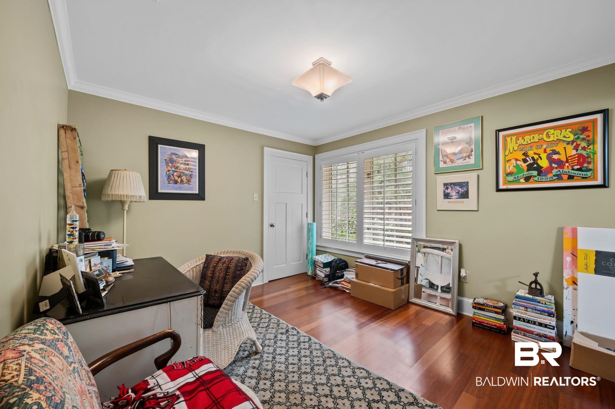7850 Yorkhaven Road Mobile, AL 36695 - Photo 35 of 57 Office space with crown molding and wood finished floors