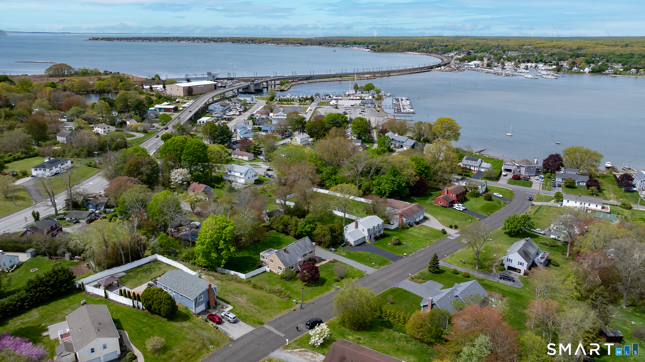 8 East Wharf Road Waterford, CT 06385 - Photo 34 of 40 an aerial view of houses with outdoor space