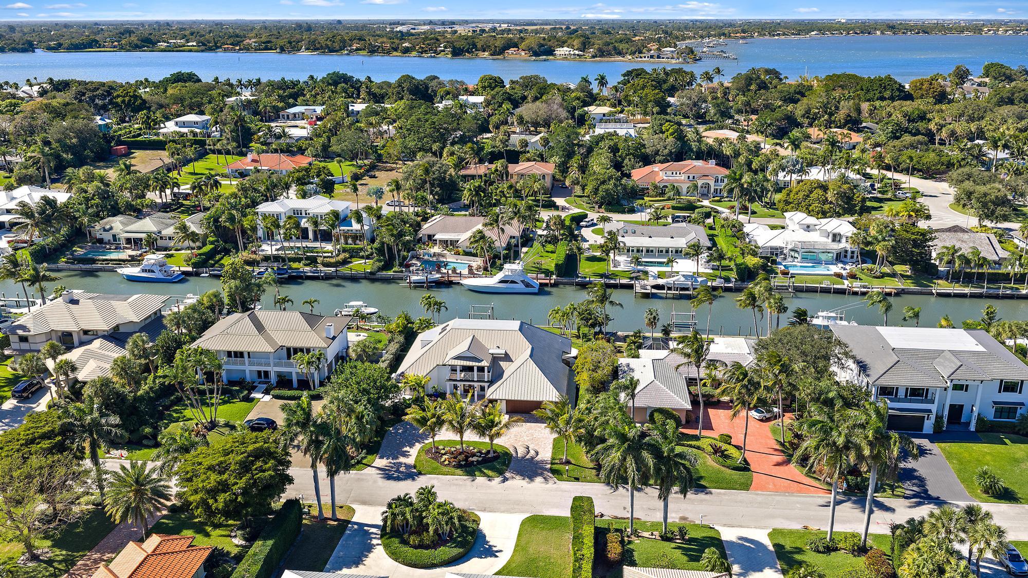 19 Island Road Sewall's Point, FL 34996 - Photo 45 of 50 an aerial view of residential houses with outdoor space